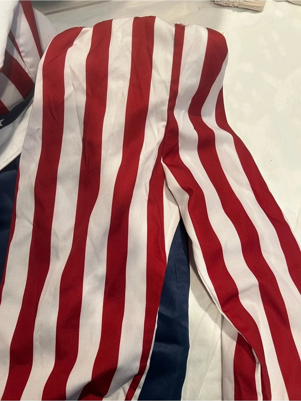 Pottery Barn Kids Uncle Sam Halloween Costume Size 4-6 NWT Hat and Beard